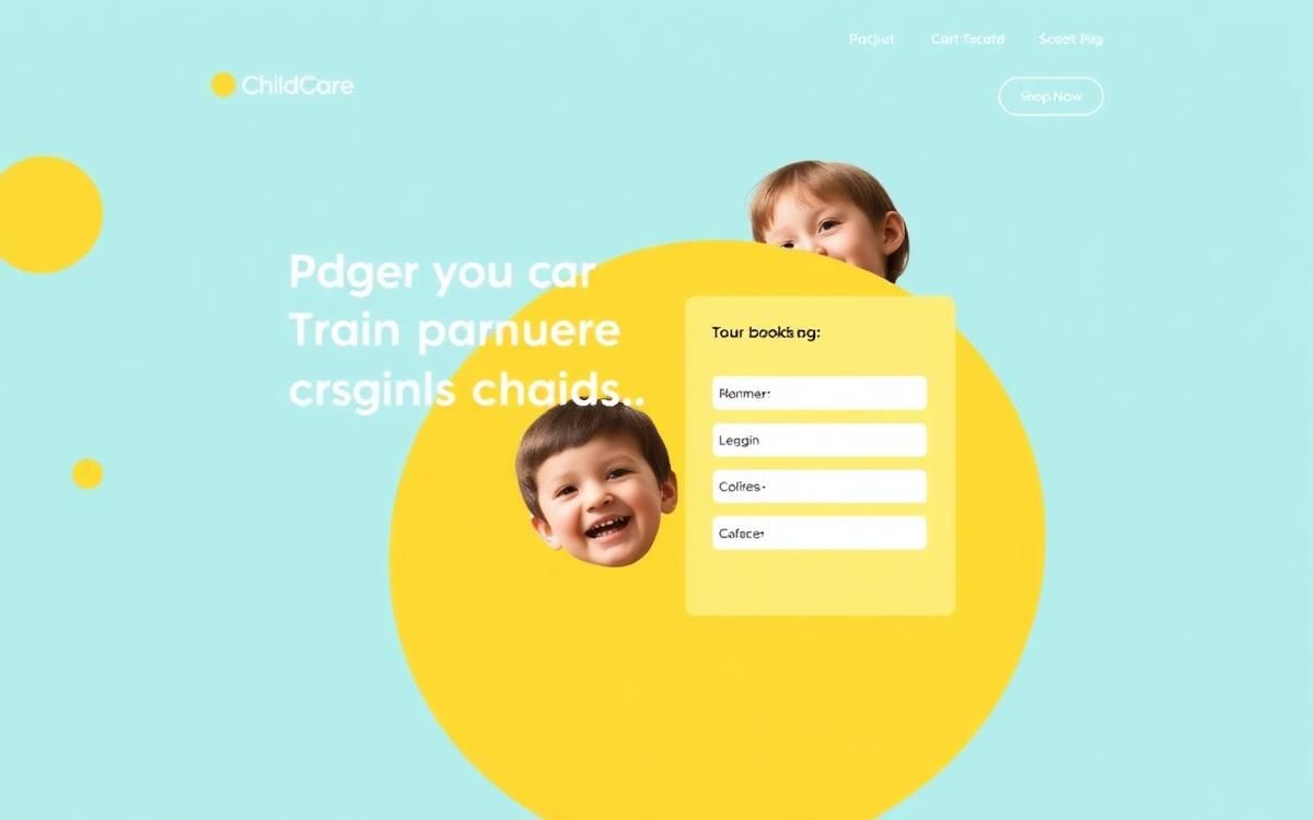 Bluebird Childcare website design preview